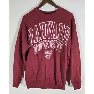 VTG Harvard Maroon Sweatshirt Adult Sz S M Preppy Academy Classic Unisex